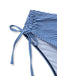 Navy blue striped tankini with ruffled tie-front top in vintage 1950s swimwear style