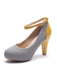 Escarpins vintage pied-de-poule talons coniques et bride cheville