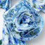 Maillot de bain dos nu creux bleu imprimé floral 3D roses années 1930