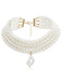 Collier de perles multicouches à pendentif de forme spéciale