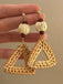 Boucles d'oreilles en rotin de style vintage