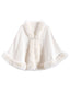 Manteau tricoté avec bordure en fourrure perlée de Noël des années 1950