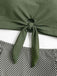 Olive Vert Nœud Devant Taille Haute Ensemble Tankini Années 1940 4