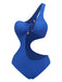 One-shoulder cutout swimsuit front view showcasing trendy asymmetrical design for stylish poolside lounging