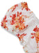 Robe à Manches Bouffantes Smockée Floral Orange Années 40