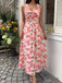 Florale Dos-Nu Taille Haute Robe Rose Années 1940 4