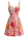 Mini Robe Lacée Floral Paisley Rose Années 70