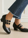 Pointu Orteil Conique Talon Escarpins Boucle Chaussures 3