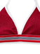Ensemble Bikini Halter Taille Haute Pailleté Rouge Années 80