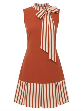 [Prévente] Robe sans manches rouge nœud papillon années 1960