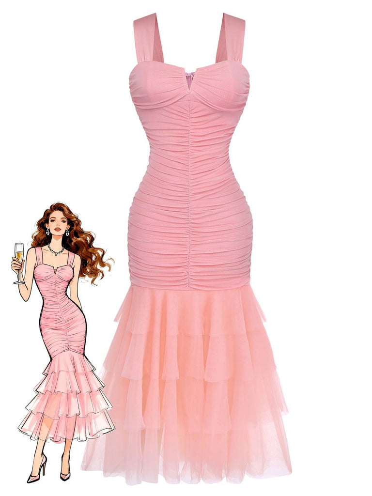 Robe bodycon uni maille patchwork ruchée 1930s