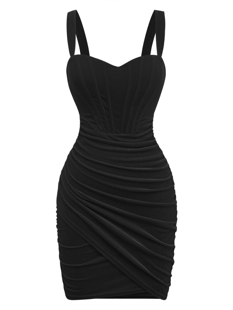 Robe courte velours corset ruché cœur 1980s