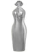 Robe crayon style disco col licou et trou de serrure des années 1960