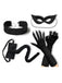 Set d'Accessoires Costume Chat Noir avec Masque à Paillettes