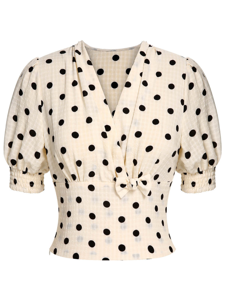 Belle Poque Chemise Femme Vintage Manches Longues Bouffantes + Nœud Papillon - Élégante & Polyvalente