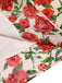 Robe trapèze rose à col en V des années 1940 rouge 8