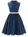 [Prévente] [Grande Taille] Robe Sans Manches Revers Bleu Marine Années 1960
