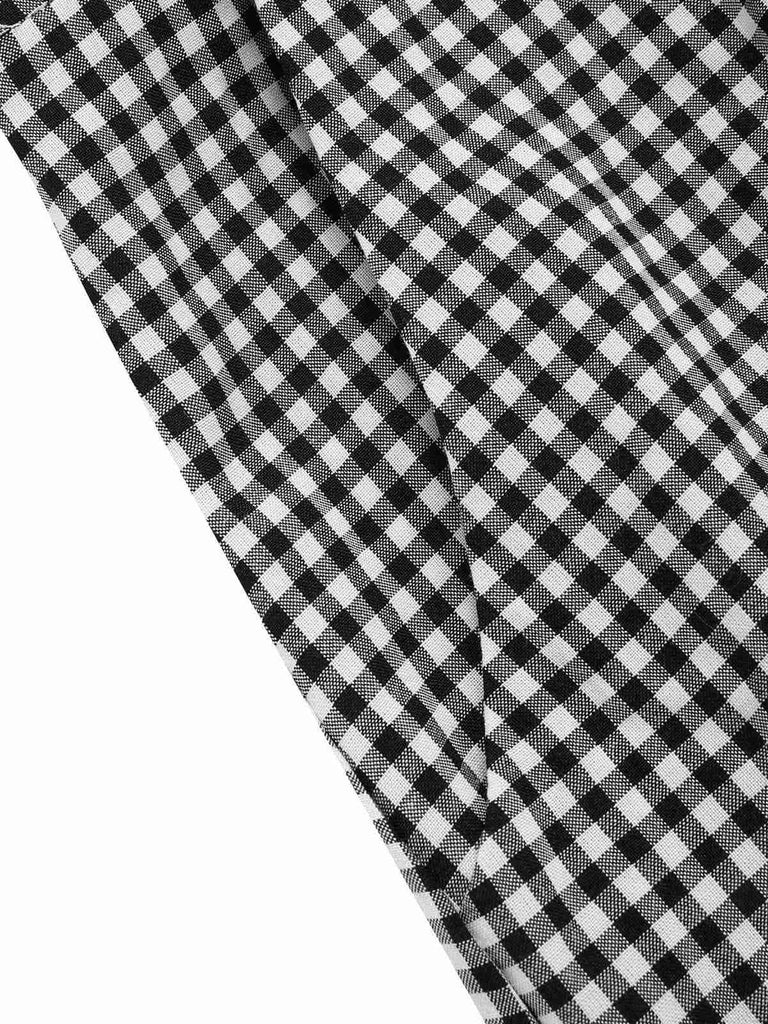 [Prévente] Combishort noire rever sans manches à carreaux des années 1950