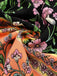 Robe bohème à imprimé floral manches à volants des années 1970