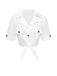 [Prévente] Chemisier blanc boutonné en pur coton des années 1960