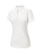 Chemisier en satin blanc uni à col trou de serrure des années 1930