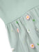 [Prévente] Robe brodée de marguerites en tulle vert aqua des années 1950
