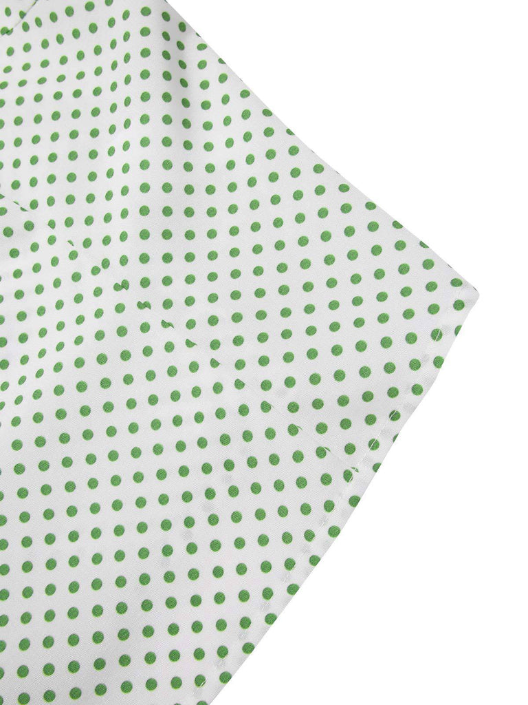 [Prévente] 2PCS Camisole courte à pois verte et short plissé des années 1950
