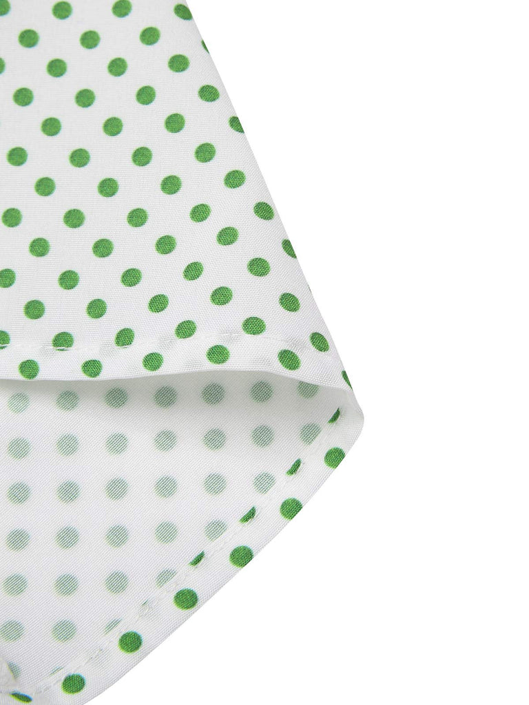 [Prévente] 2PCS Camisole courte à pois verte et short plissé des années 1950