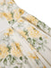 [Prévente] Robe jaune à fleurs antique col bateau ceinturée années 1950