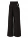 [Prévente] Pantalon droit noir à bordure contrastée des années 1950