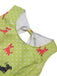 [Prévente] Robe sans manches à imprimé chien vert des années 1950