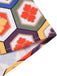 [Prévente] Robe col cravate à imprimés hexagonaux multicolores des années 1960