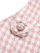 2PCS Haut court et pantalon rose pied-de-poule des années 1930