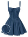 Robe corset unie à lacets des années 1950