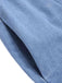 Combishort en jean bleu à smocks et bretelles nouées années 1960