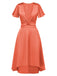 Robe en satin torsadé col V profond des années 1940
