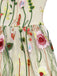 [Prévente] [Grande taille] Robe à manches volantées et broderie florale des années 1940