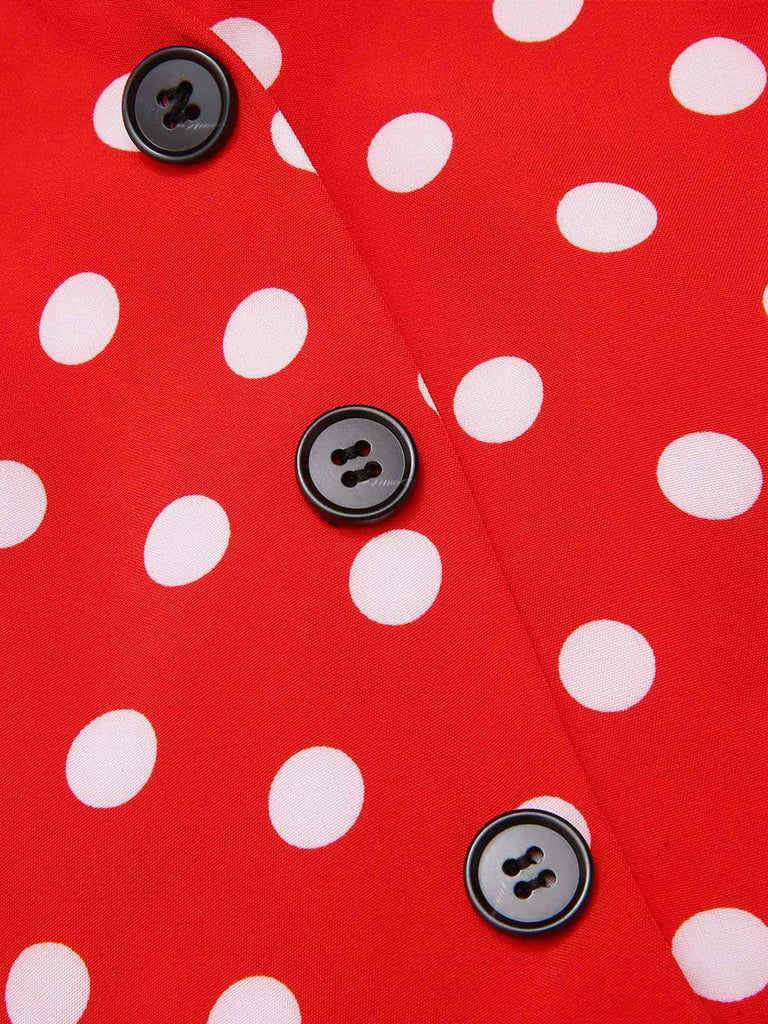 [Prévente] Combinaison patchwork dos nu à pois rouge années 1930
