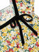 [Prévente] Robe multicolore col carré imprimé floral et ceinture années 1950