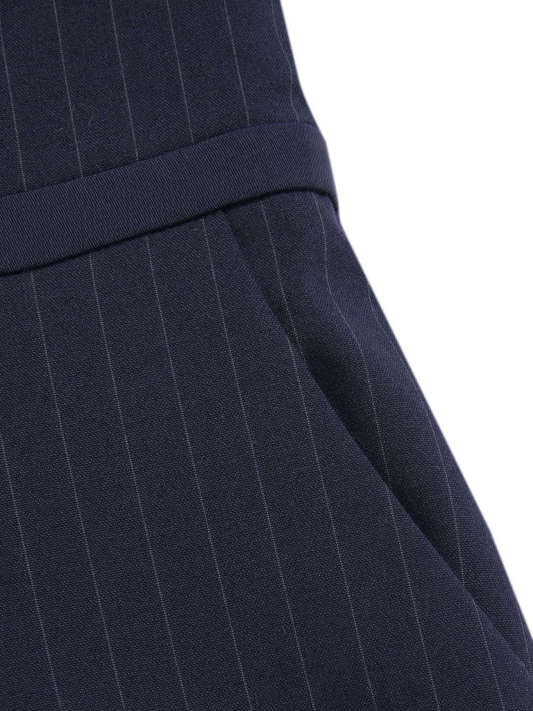 [Prévente] Combinaison taille haute à rayures fines gris foncé des années 1930