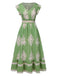 Robe bohémienne à col V motif tribal des années 1970