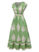 Robe bohémienne à col V motif tribal des années 1970