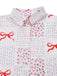 Combishort rose revers motif nœud et florale avec ceinture années 1950