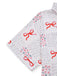 Combishort rose revers motif nœud et florale avec ceinture années 1950