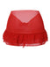 [Grande taille] Cache-maillot jupe à volants en mousseline rouge années 1960