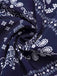 [Prévente] Combishort bleu foncé à cordon de serrage motif cachemire années 40