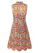 [Prévente] Robe trapèze sans manches multicolore style Pop Art des années 1960