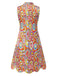 [Prévente] Robe trapèze sans manches multicolore style Pop Art des années 1960