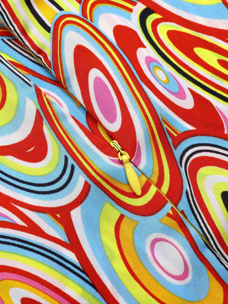 [Prévente] Robe trapèze sans manches multicolore style Pop Art des années 1960