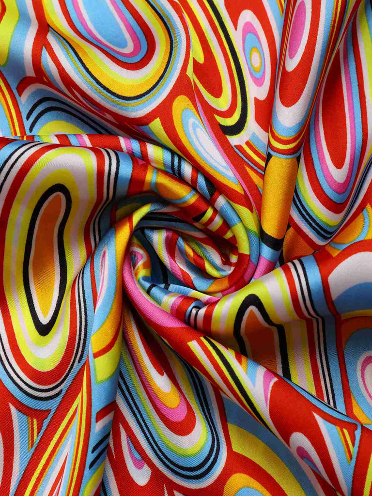 [Prévente] Robe trapèze sans manches multicolore style Pop Art des années 1960